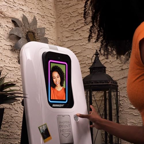 ARCADE1UP Touchscreen Photobooth - Personalize Your Selfies with Stickers, Picture Effects, and Cool Filters, Prints 2" x 3" Photos, Instantly Share via QR Code - Perfect for Parties and Weddings 3
