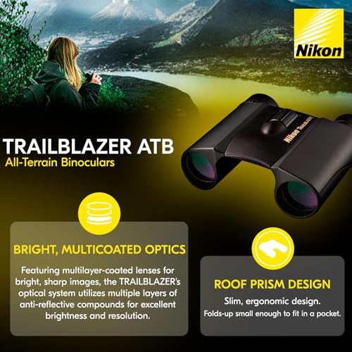 Nikon Trailblazer 8x25mm ATB Binoculars - Compact, Waterproof & Fogproof, Bright Multilayer-Coated Optics, Roof Prism - All-Terrain Outdoor Wildlife Viewing & Birdwatching Binoculars (8217) 6
