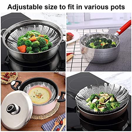 Viraj Corporation Hook Steamer Basket,Vegetable Steamer Basket,Steamer Basket Stainless Steel 4