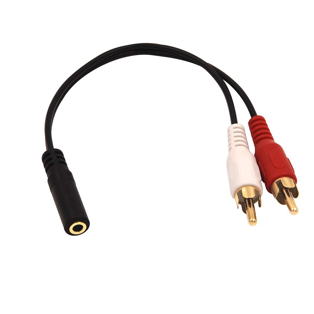 C & E 0.6 m RCA Stereo Audio Extension Cable RCA female to 2 RCA Male PACK OF-5 4