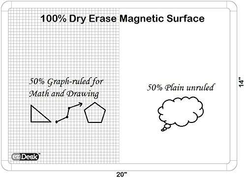 Fun Express EZDesk Magnetic Dry Erase Lap Desk with Graph Ruling, Tablet Dock and Accessories 2