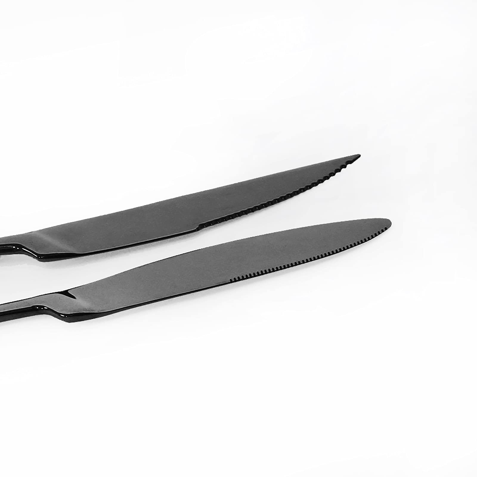 JANKNG 4-piece Mirror Black 18/10 Stainless Steel Dinner Knives, 9.96 Inches 4