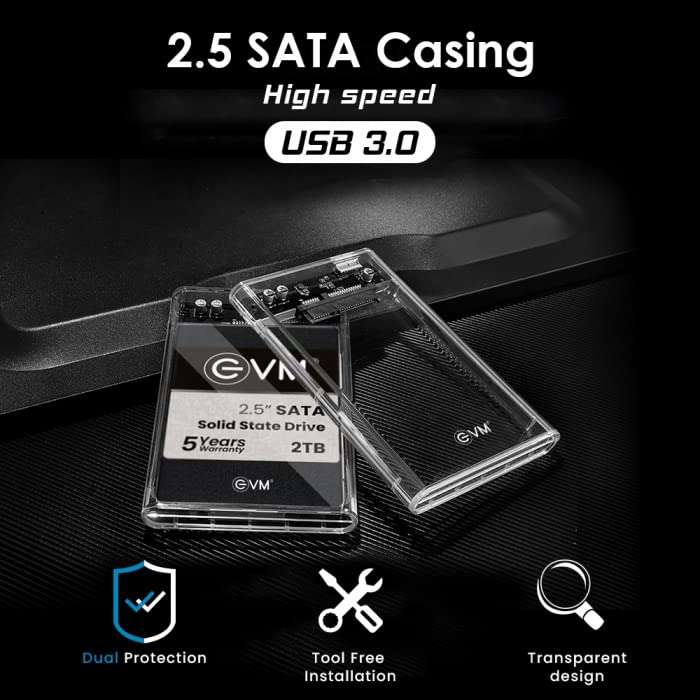 CARE CASE EVM 2.5 SATA SSD CASING HIGH Speed USB 3.0 (ESC/TP01) 6