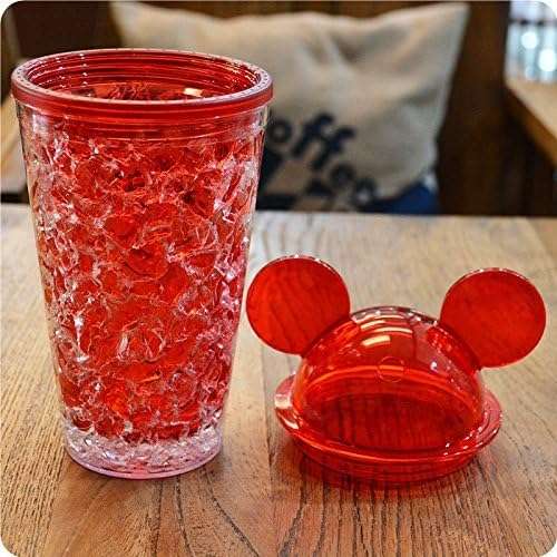 NESTIC Plastic Mickey Water Bottle Mason jar Sipper Mug Bottle Glass Tumbler with Straw Mickey Sipper Vacuum Flask Sipper Glass Tumbler Drinks Gel Feezer Sipper (Pack of 1) (Black) 6