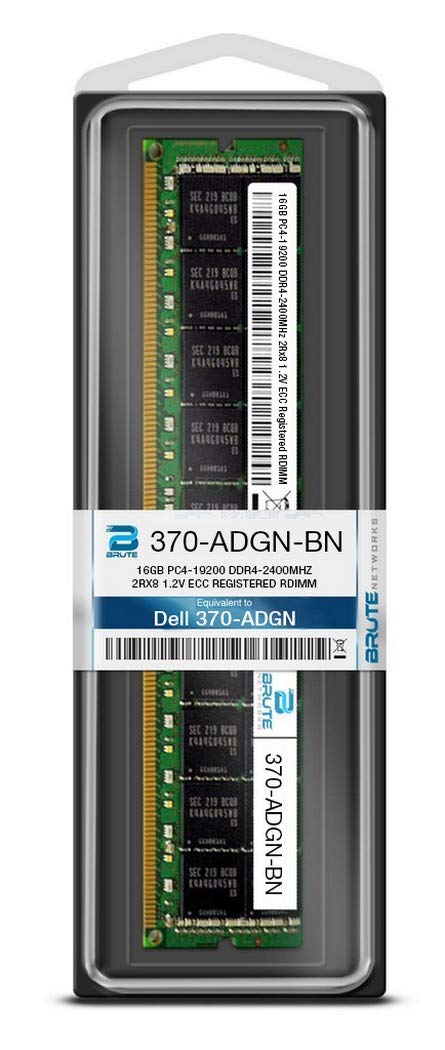 Brute Networks 370-ADGN-BN - 16GB DDR4-2400MHz 2Rx8 ECC Registered RDIMM (Compatible with OEM PN# 370-ADGN) 3