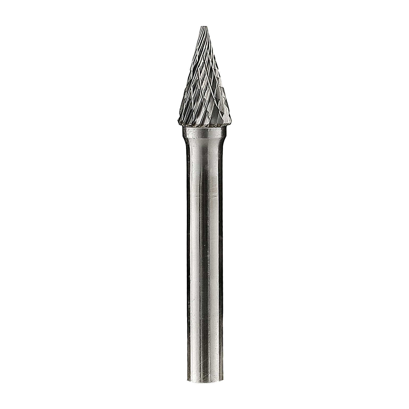 SM-4 Carbide Burr/Rotary File Cone Pointed End Double Cut for Die Grinder (3/8’ Cutter Diameter, 5/8’ Cutter Length) with 1/4’ (6.35mm) Shank Diameter，DRINYOUNG (SM-4) 1