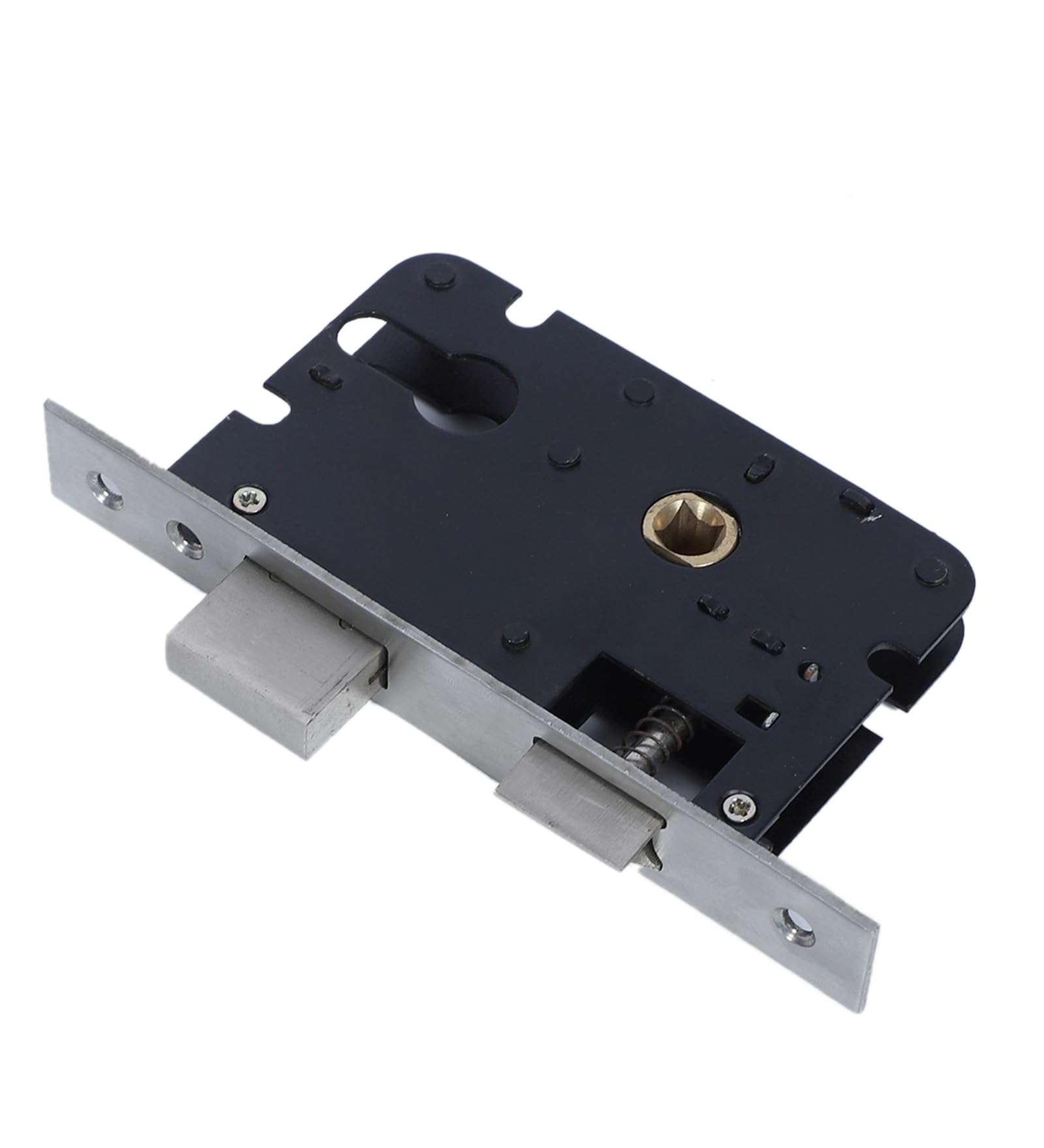 Two Moustaches 5 Inches Antique Brass Finish Aluminium Mortise Lock Door Handles Plate Set, Door Handles for Main Door, Handle Locks for Bedroom/Bathroom, Complete Mortise Lock Set (with Lock) 6