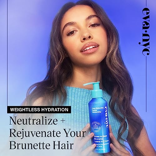 Eva NYC Brass to Sass Brunette Leave-In Cream for Color-Treated Hair, Vegan No-Rinse Toner for Brassy Orange Tones, 5.4 fl oz 2