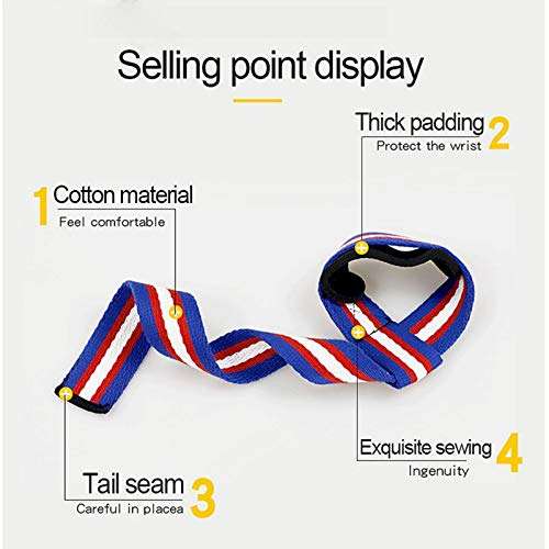 serveuttam Leosportz Thickening Anti-Slip Protective Gear Horizontal Bar Dumbbell Fitness Sports Gym Weight Lifting Belt Straps - 1 Pair 3