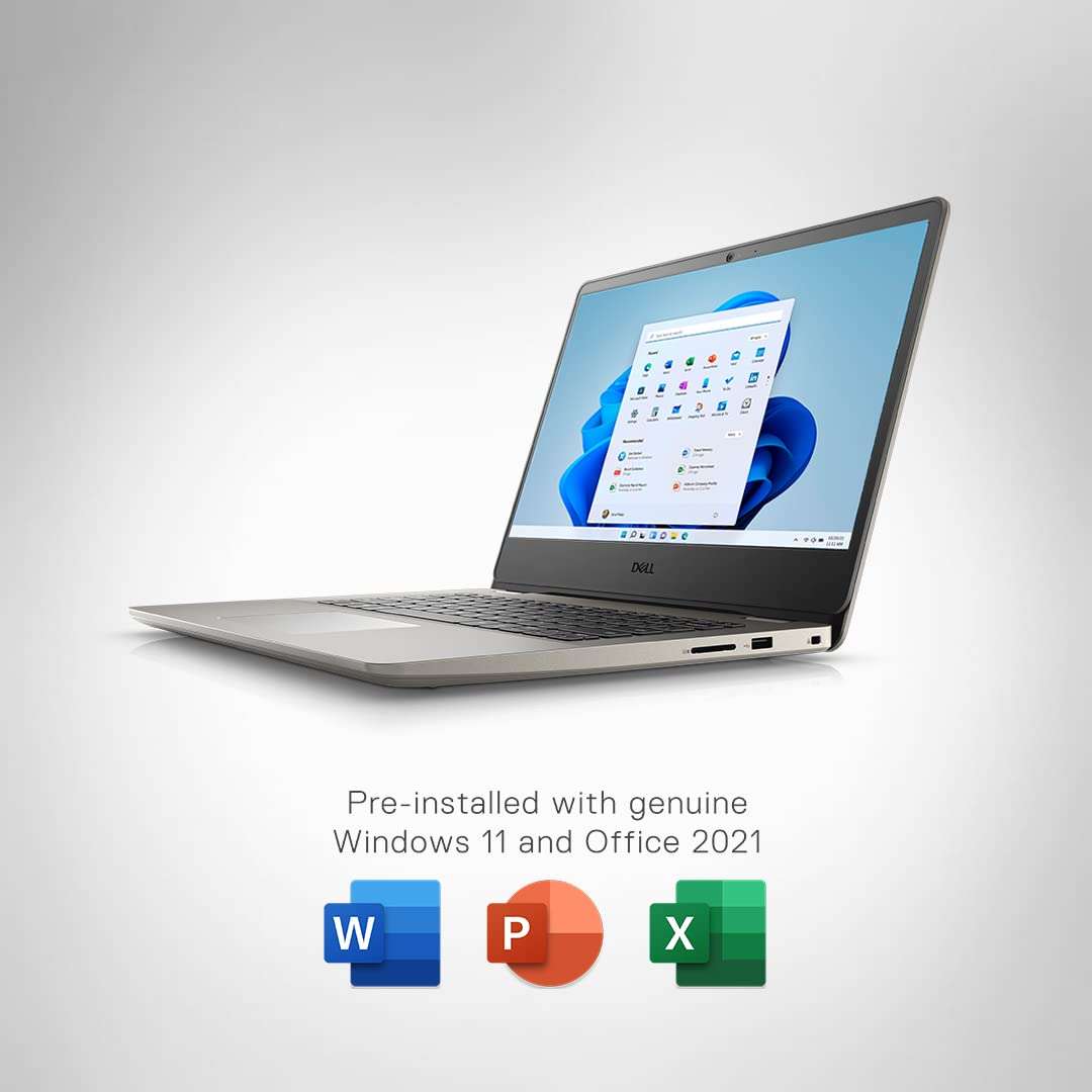 Dell Vostro 3400 Laptop, Intel i5-1135G7, 8GB, 512GB, Win 11+MSO'21, 14.0" (35.56Cms) FHD WVA AG, Backlit Keyboard, Dune (D552258WIN9D, 1.59Kgs) 3