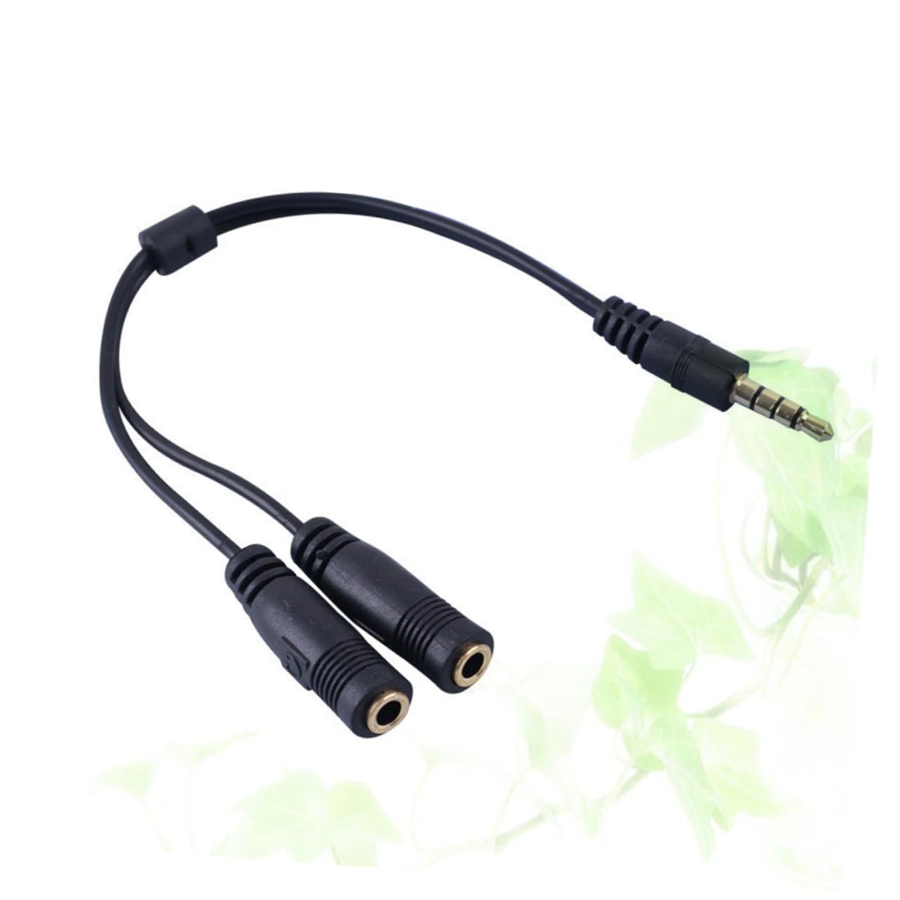 KONTONTY 2 1 3.5 Mm to Audio Cable Audio Adapter for Stereo Speaker Headset Adapter y Splitter 2rca y Splitter Headphones Splitter Gaming Microphone Adapter Audio Receiver Black 4