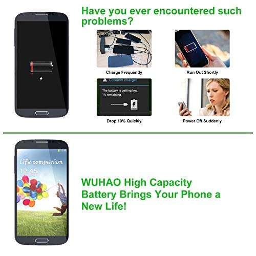 WUHAO for Straight Talk Samsung S4 SM-S975L T-Mobile M919 SGH-M919 Replacement Battery for B600BE B600BU B600BC Battery 3.8v 3