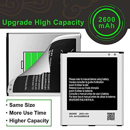 WUHAO for Straight Talk Samsung S4 SM-S975L T-Mobile M919 SGH-M919 Replacement Battery for B600BE B600BU B600BC Battery 3.8v 4