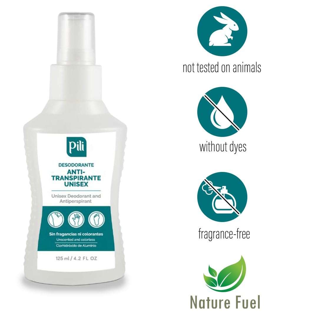 Pili Antiperspirant & Deodorant - No Stains, Fragrance-Free, Long-Lasting Protection for Underarms, Hands & Feet, Unisex 2