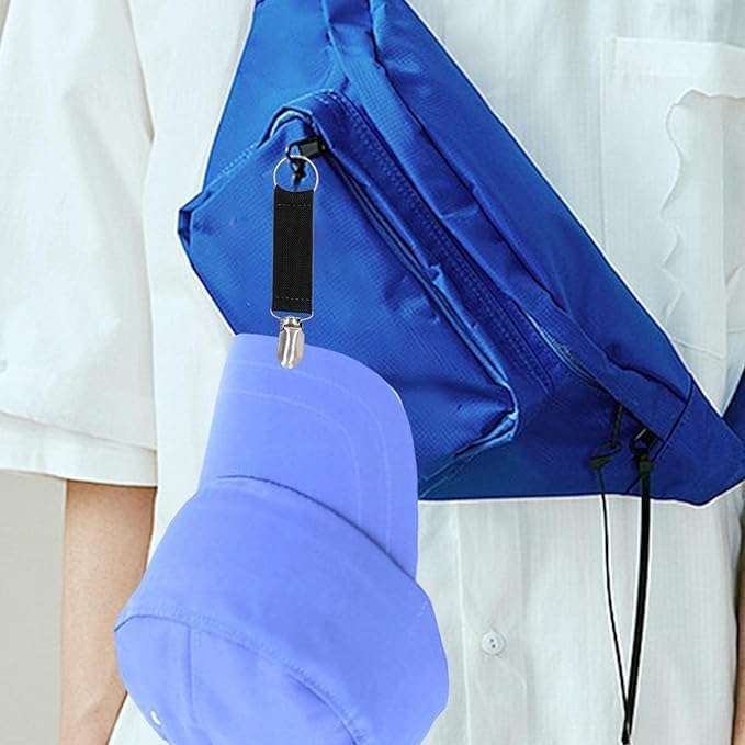 CONSILA Non-Slip Fixed Buckle| Unisex Simple Elegant Glove Clip| Handbag Hat Clip Elastic Polyester| Alloy Hat Holder Clip| Anti-Lost Cap Clips| Adults Outdoor Accessory Hat Companion (2 pcs) 5