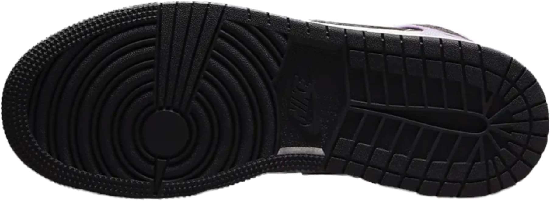 Nike boys Air Jordan 1 Mid Sneaker, Black/Bleached Coral-white, 6 Big Kid 6