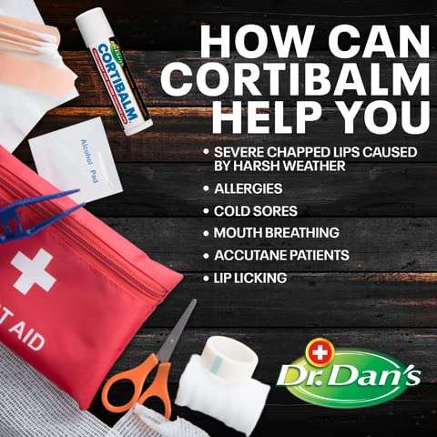 Dr. Dan's Cortibalm- 2 Pack- for Severe Chapped Lips and Cold Sore Relief 4