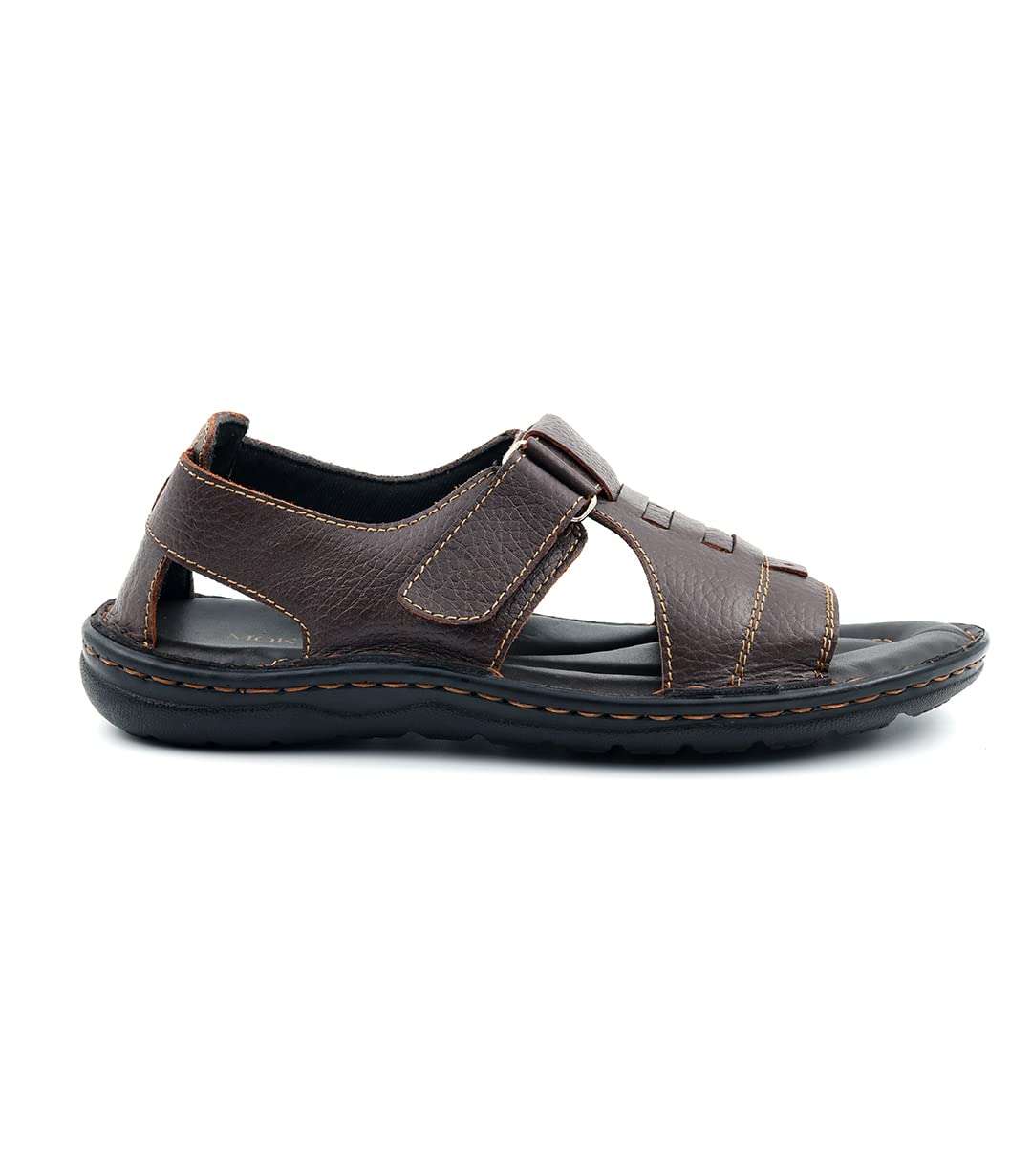 MOK&TON Baelish Brown Confort Men's original Leather Sandal Extra Soft Leather Super Comfortable Durable Light-Weight Anti Skid Formal Semi-Formal Casual (numeric_7) 3