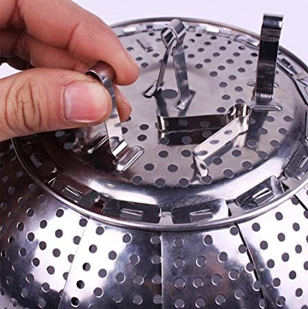 Viraj Corporation Hook Steamer Basket,Vegetable Steamer Basket,Steamer Basket Stainless Steel 5