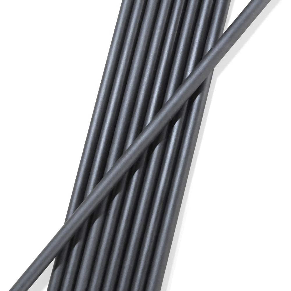 HNZMDY 30 Inch 6.2 mm Carbon Arrow Shaft Spine 500 Carbon Shaft Tube DIY Archery (shaft with insert, 24 Pcs) 4
