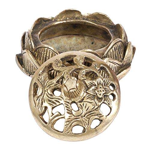 Artvarko™ Brass Incense Burner Loban Dani Holder Brass Dhoop Dani Aarti Brass Loban dhoop Dani/Dhoop Dani Burner for Home Office Temple God Puja (3x3x2.5 Inches) 4