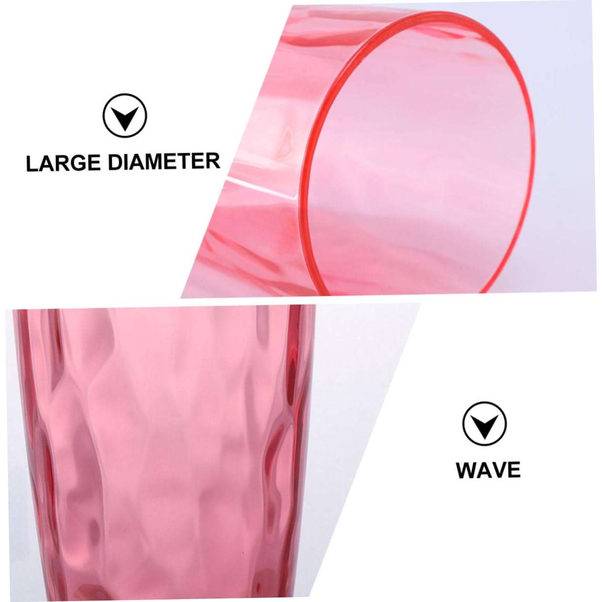 HOLIDYOYO Elegant Water Pattern Drinking Cup Large Size Non-slip for Restaurant Bar Party 4