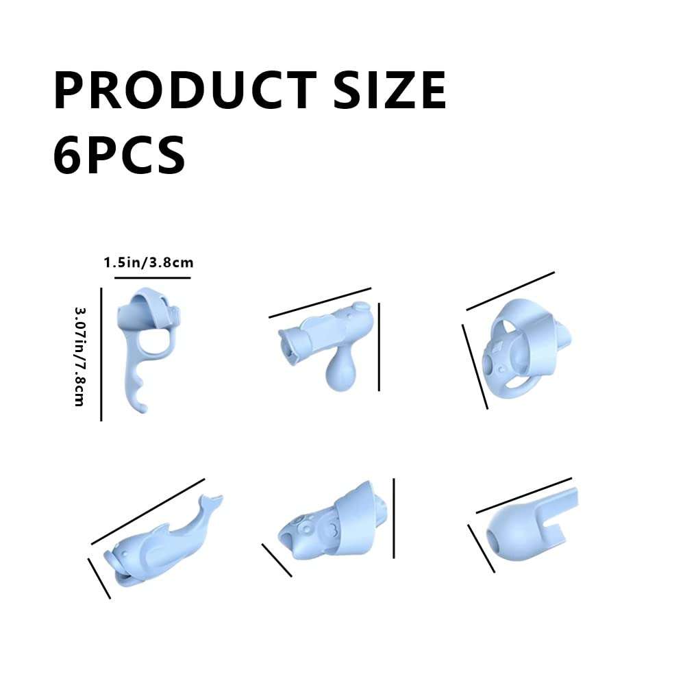 6 Pcs Pencil Grips Silicone Handwriting Grips Comfortable Writing Aids for Improving Children Handwriting 3