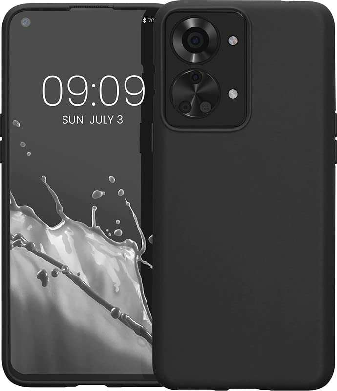 ConnectPoint Rubber Soft Silicon for OnePlus Nord 2T, Flexible Soft Silicon Candy, Scratch Resistant Back Case Cover for OnePlus Nord 2T - Black 1