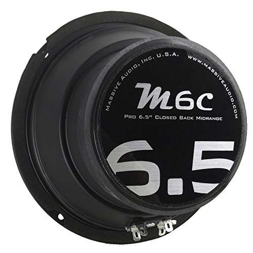 Massive Audio M6C - 6.5 Inch, 280 Watt, Pro Audio Midrange Closed Back Speaker for Cars, Stage and DJ Applications. Sold Individually. 1