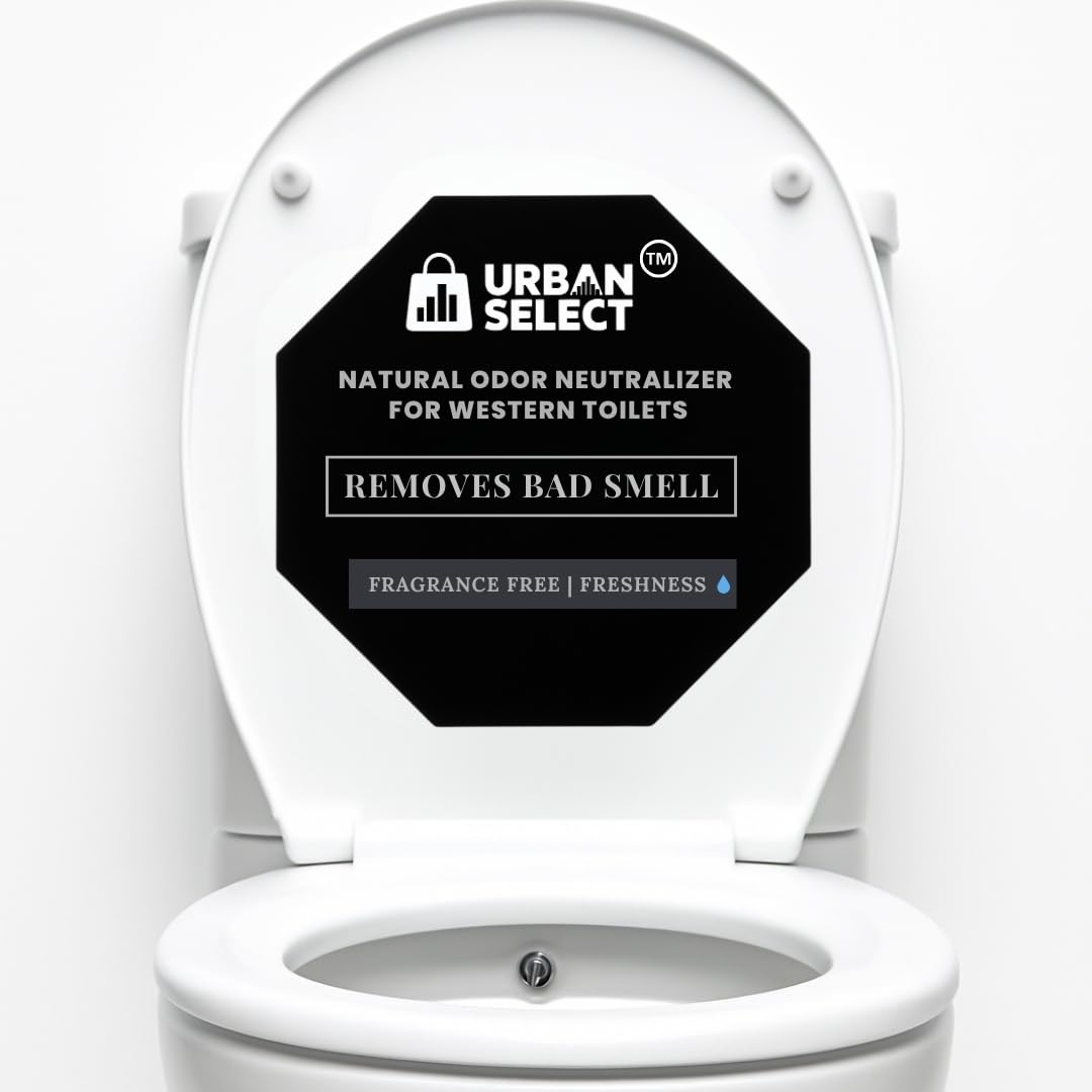 URBAN SELECT™ Natural Toilet Deodorizer – Long-Lasting Odor Neutralizer for Western Toilets – Non-Toxic, Fragrance-Free Bathroom Freshener for Odor Control & Smell Removal (Pack of 2)