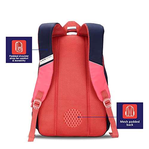 Lavie Sport Lily 40 Ltrs Stylish Backpack | School College bag for girls (Navy) 4