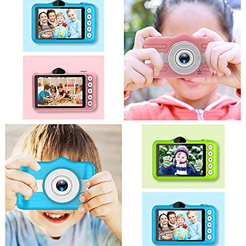 Ubersweet® Imported Kids Digital Camera Fun 32GB Dual Lens Kids Photo Camera Video Camera with Lanyard Sticker Kids Digital Cameras_142777