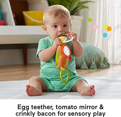 ​Fisher-Price Brunch & Go Avocado Toast Infant Stroller Toy with Teether for Babies from 3 Months and Up 4