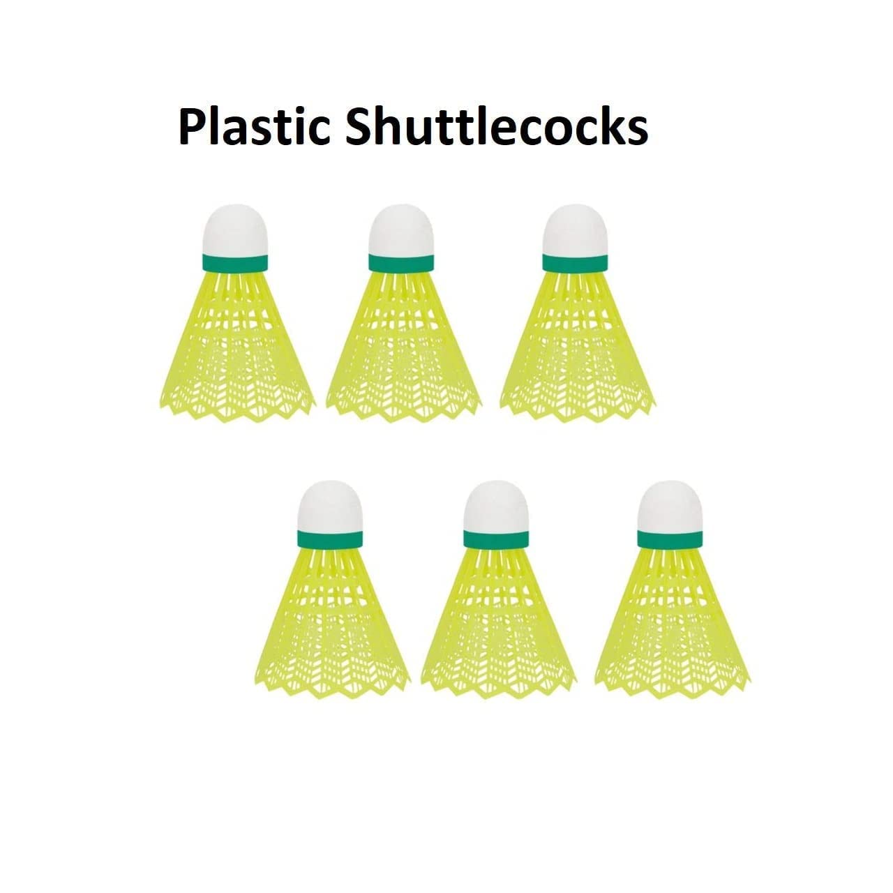 Ravido Set of 6 Lonex 350 Badminton Nylon Shuttlecock with Heavy Cork with Excellent Flite, Kids Beginner's Practice Shuttle Cocks (Yellow) 3
