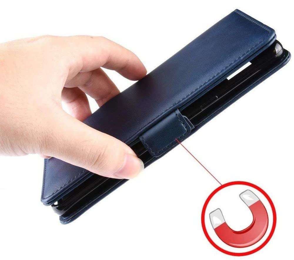 Frazil Leather Flip with Wallet Case with TPU Shockproof Cover for VIVO V21e, VIVO V21e 5G (Blue) 5