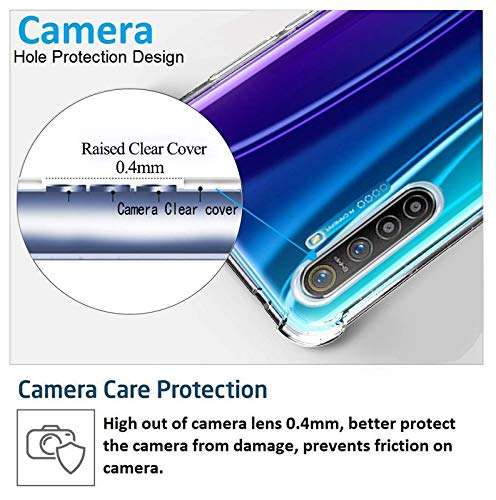 ConnectPoint Silicone Perfect Fitting [Bumper] Hybrid Edge To Edge Side Protection Transparent Back Cover For Realme Xt/Realme X2 5