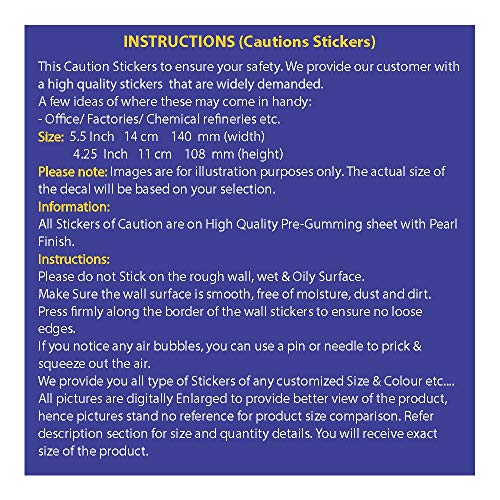 Anne Print Solutions® Caution Keep Safe Distance While Opening The Door Sticker Self Adhesive Vinyl for Door & Gate Pack of 6 Pcs Size 4.25 Inch* X 5.5 Inch* Multicolour 4
