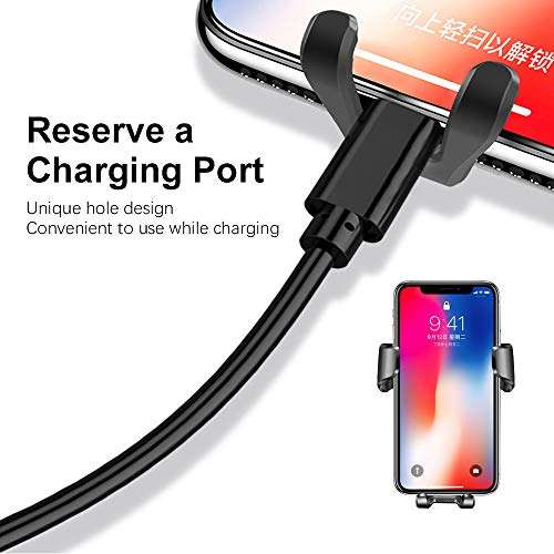 OWX Car Phone Mount, Air Vent Phone Holder for Car, Phone Holder for Car,Auto-Clamping Cell Phone Car Mount for All Smartphone(White) 4