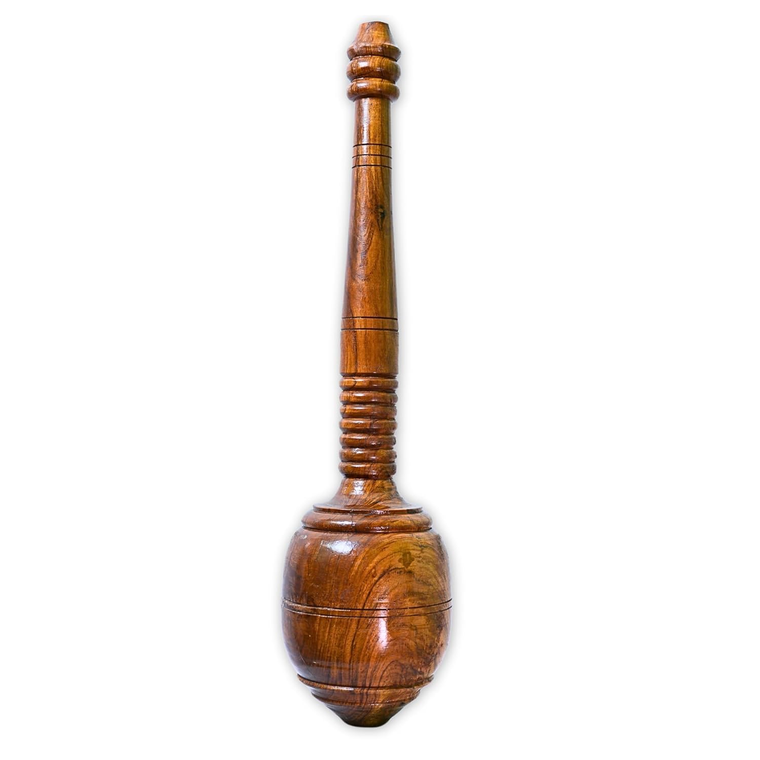 Mugdal Menia Hanuman Gada for Men and Women | Handcrafted Natural Jungle Wood Clubbell | Karla Kattai, Fully Polished with Certification of Authentication | No 1 Quality-(4 KG)