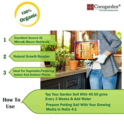Cocogarden Natural Manure - Organic Fertilizer for Home Plants - 4.5 kg 3