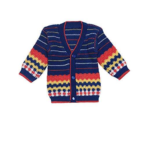 Fabnest Kids Unisex Blue/Red Multicolour Acrylic Winter Set with Cap and Socks Pack of 3 (6Months-12Months) 2