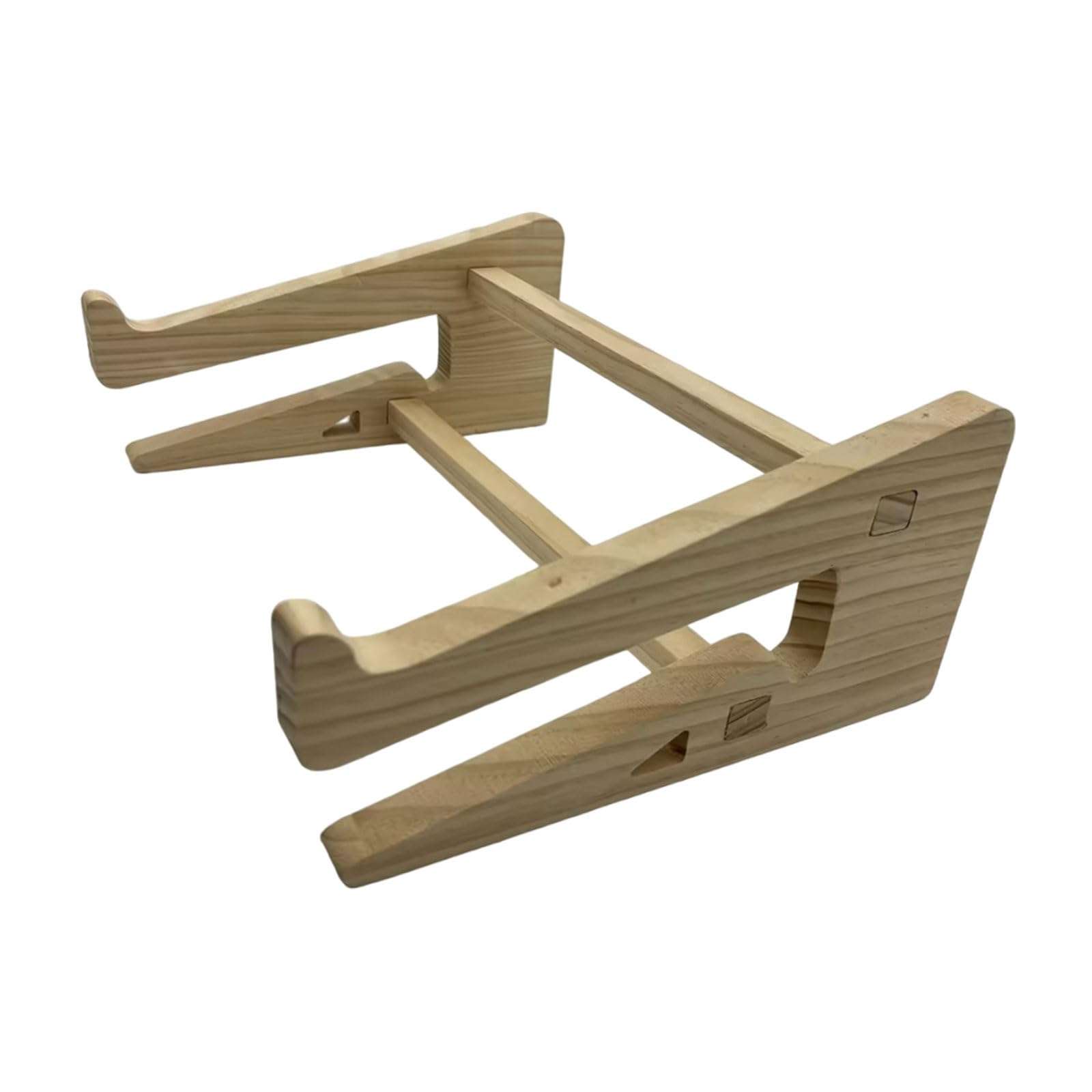 Vertical Stand Support Space Saving Essential Wood Laptop Stand Foldable Notebook Holder Rack 1