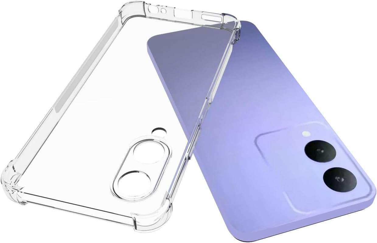 MoreFit vivo Y28 5G, Bumper Transparent Soft Silicon TPU Shockproof Slim Back Cover Case for vivo Y28 5G 3