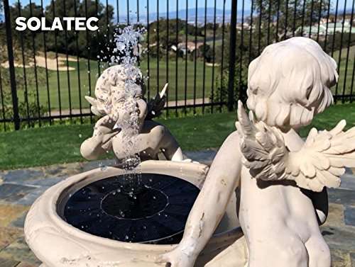 Solar Fountain, Solatec Solar Powered Bird Bath Fountain Pump 1.4W Solar Panel Kit Water Pump,Outdoor Watering Submersible Pump for Pond, Pool, Garden, Fish Tank, Aquarium 3