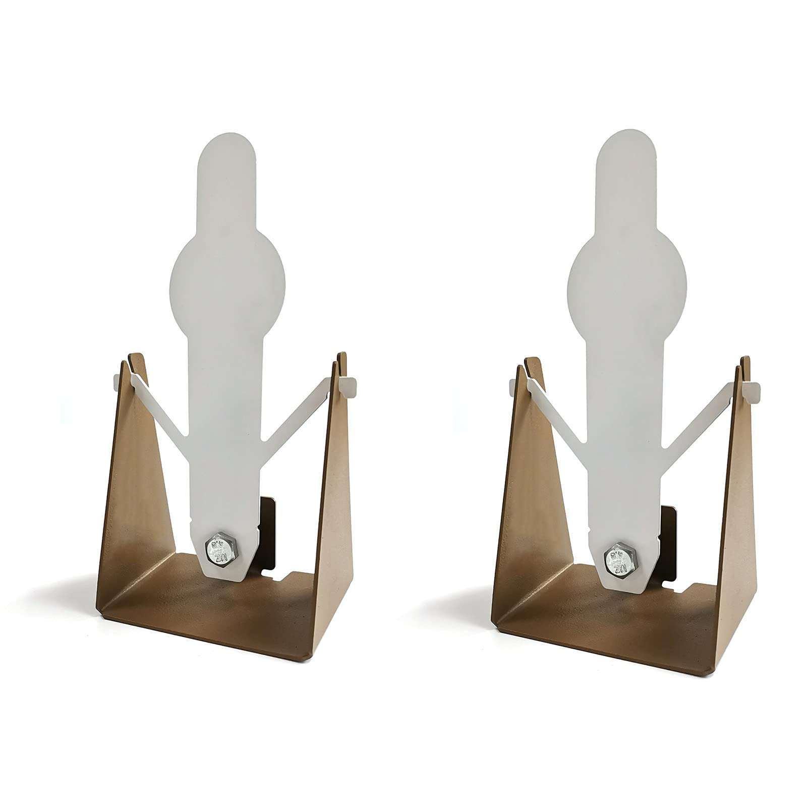 Atflbox 2 Pcs Resetting Metal Shooting Practice Target Rated for Airsoft Pistol BB Guns, Suitable for Outdoor and Indoor 2