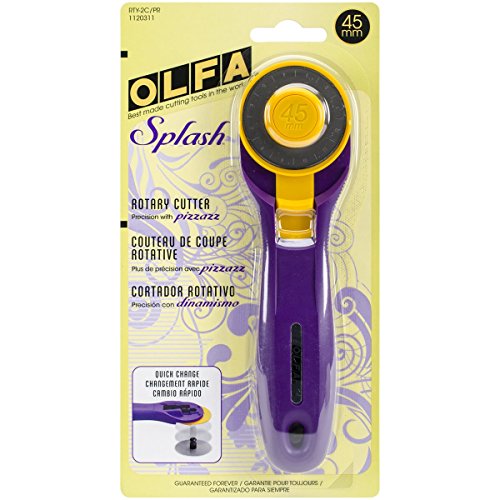 OLFA Splash Rotary Cutter Purple 45mm, Purple 6