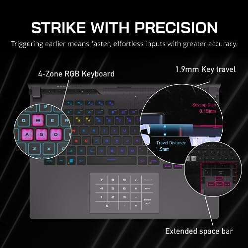 Asus 2022 ROG Strix G15 15.6'' FHD 144Hz Gaming Laptop, AMD Ryzen 7-4800H, 16GB RAM, 512B PCIe SSD, Backlit Keyboard, GeForce RTX 3060 Graphics, Windows 11 Home, Gray, 32GB Snowbell USB Card 6