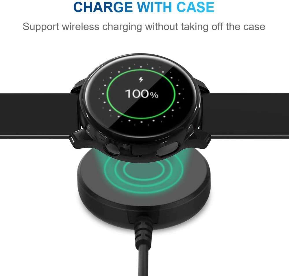 Sounce Thermoplastic Polyurethane Front Protection Case for Samsung Galaxy Watch Active 2 44mm Smart Watch, Black 3