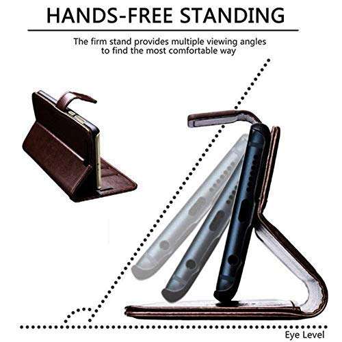 Pinaaki Enterprises Redmi Note 8 Flip Case | Premium Leather Finish | with Card Pockets | Wallet Stand |Complete Protection Flip Cover for Redmi Note 8 - Coffee 2