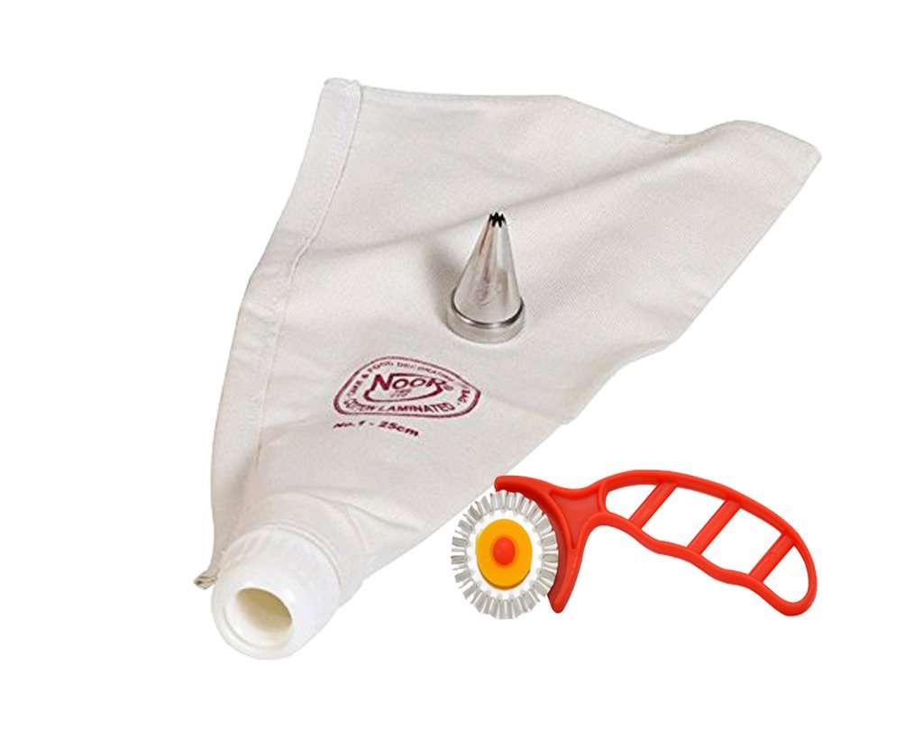 Noor Icing Bag with 1 Nozzle, 1 Multipurpose Cutter, White - 25Cm 1